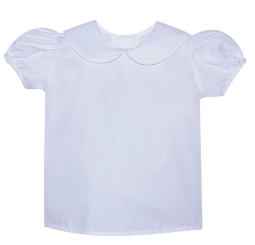 White Piped Blouse
