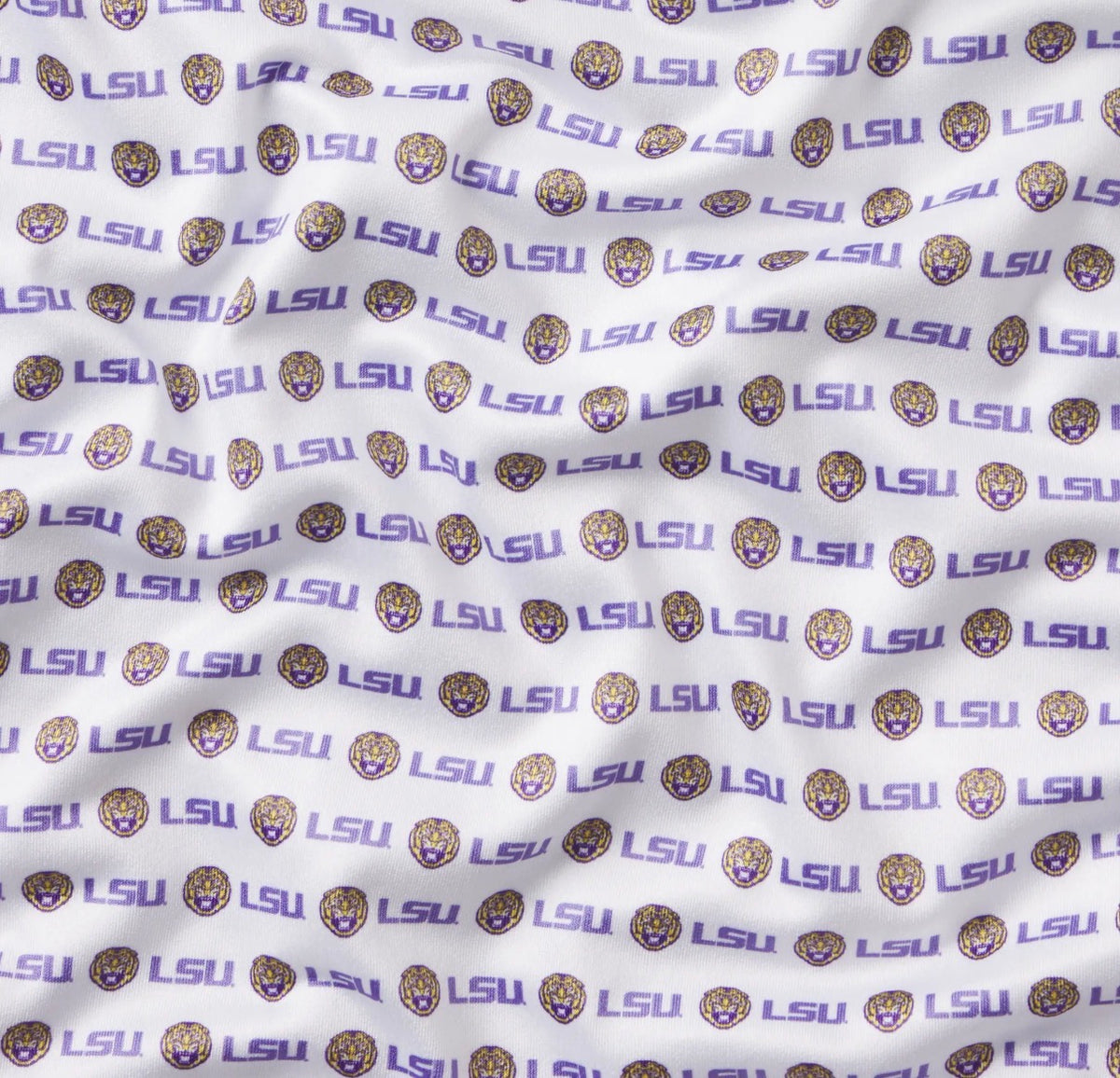 LSU Collegiate Performance Polo- White