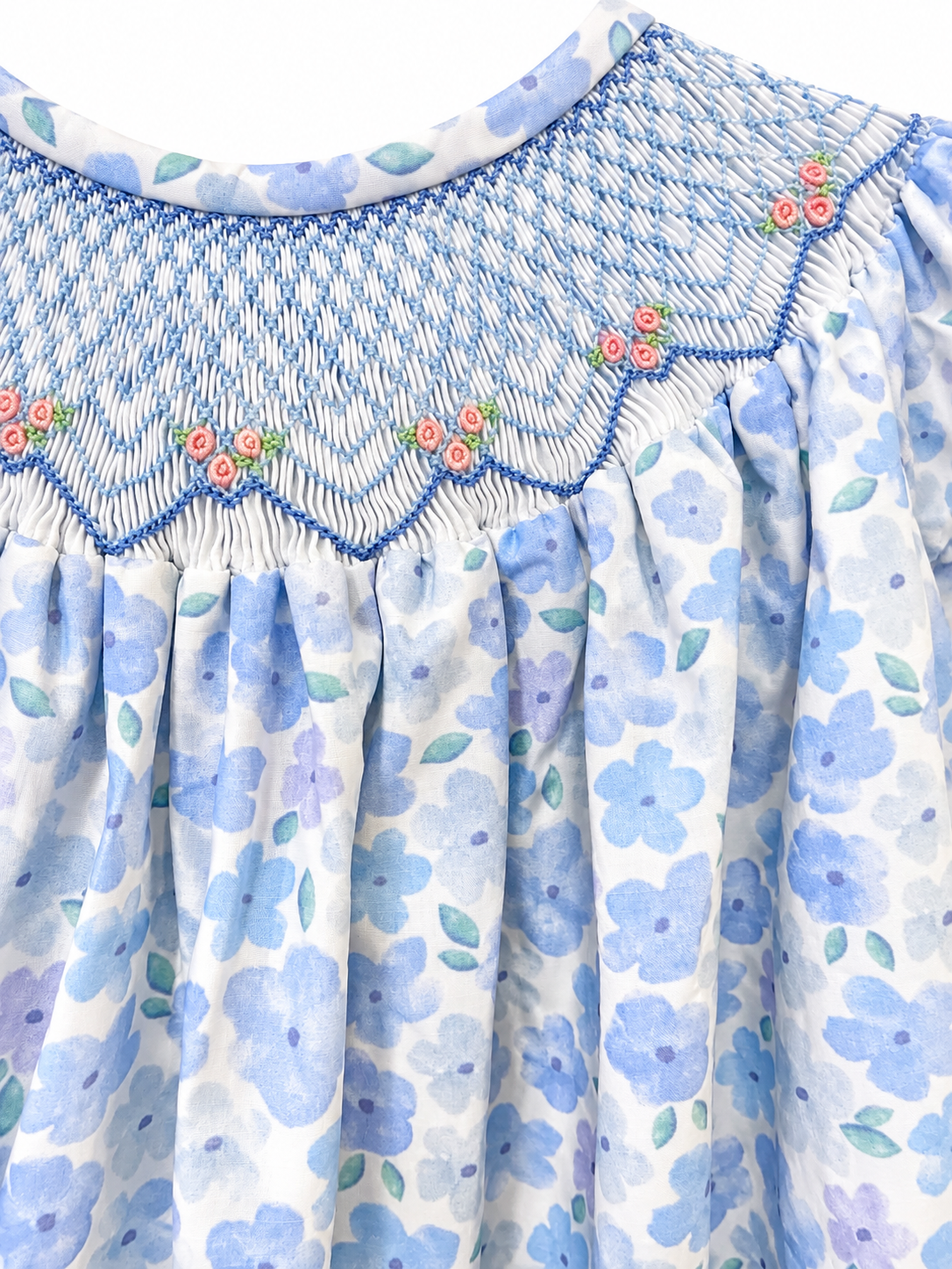 Blue Fall Flowers Grace Dress