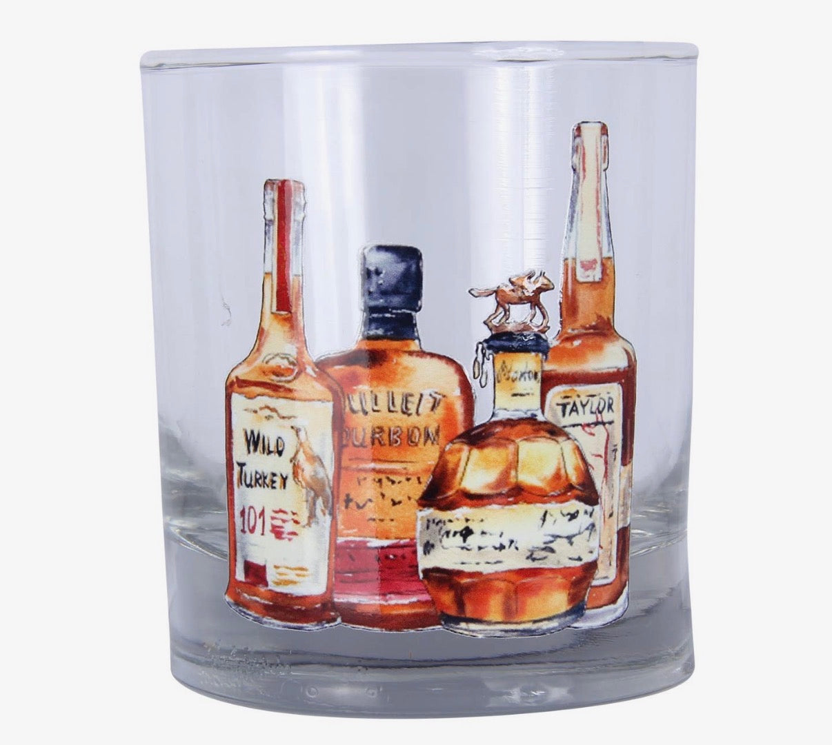 Bourbon Bottles Rocks Glass