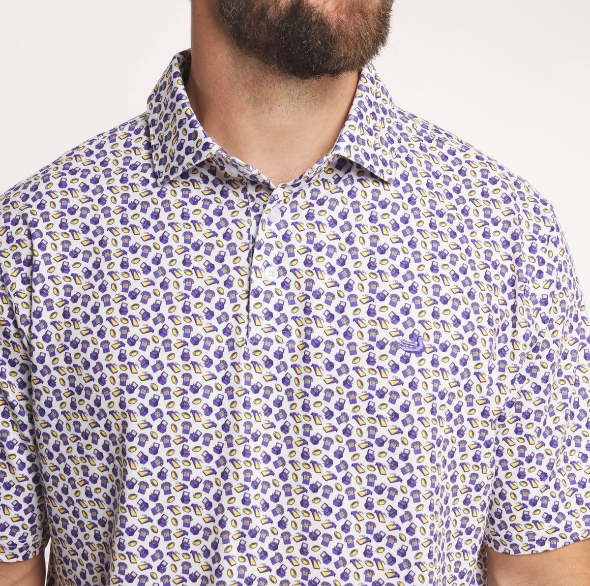 Fall Saturdays LSU White Performance Polo