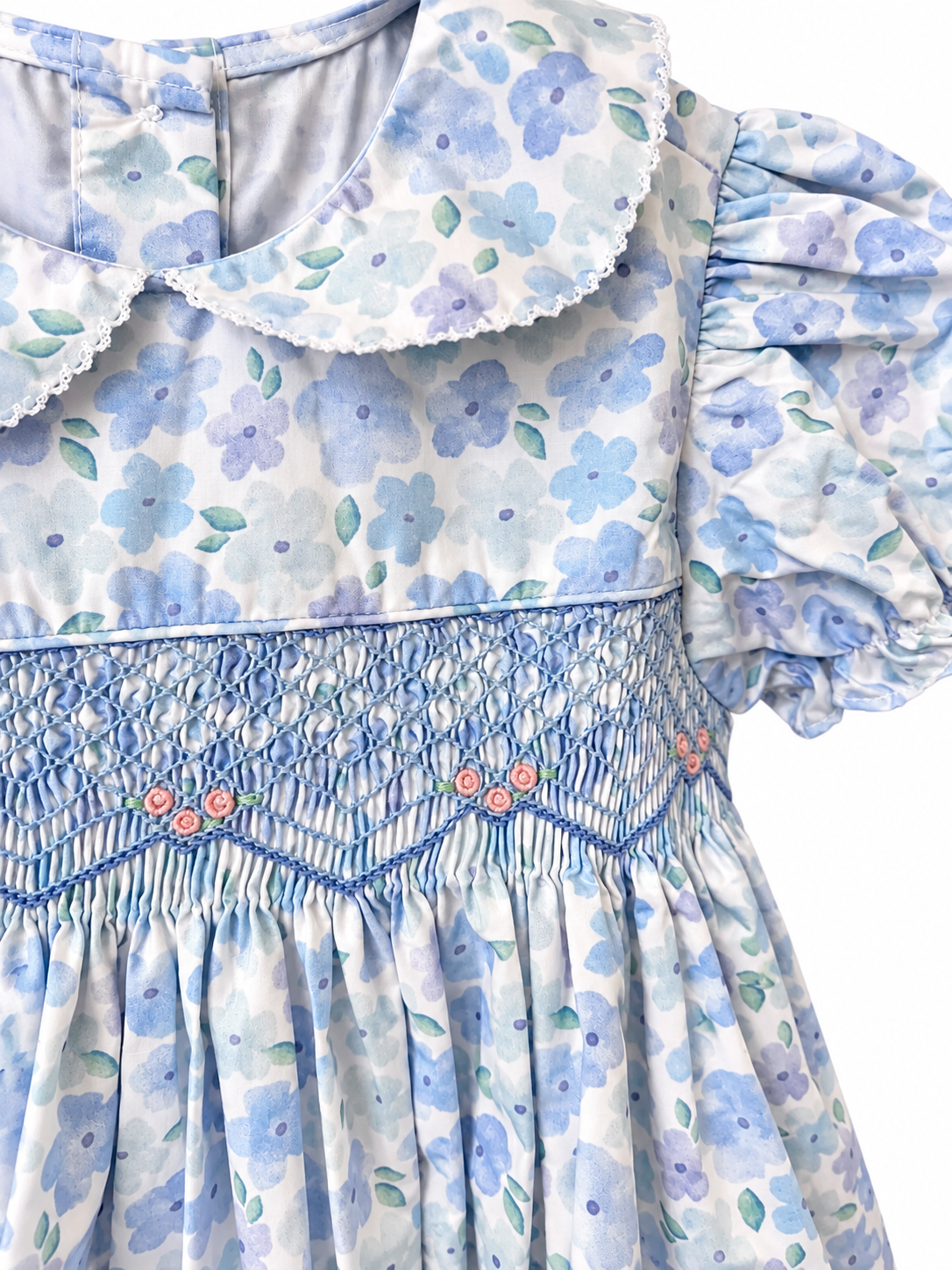 Blue Fall Flowers Lucy Dress