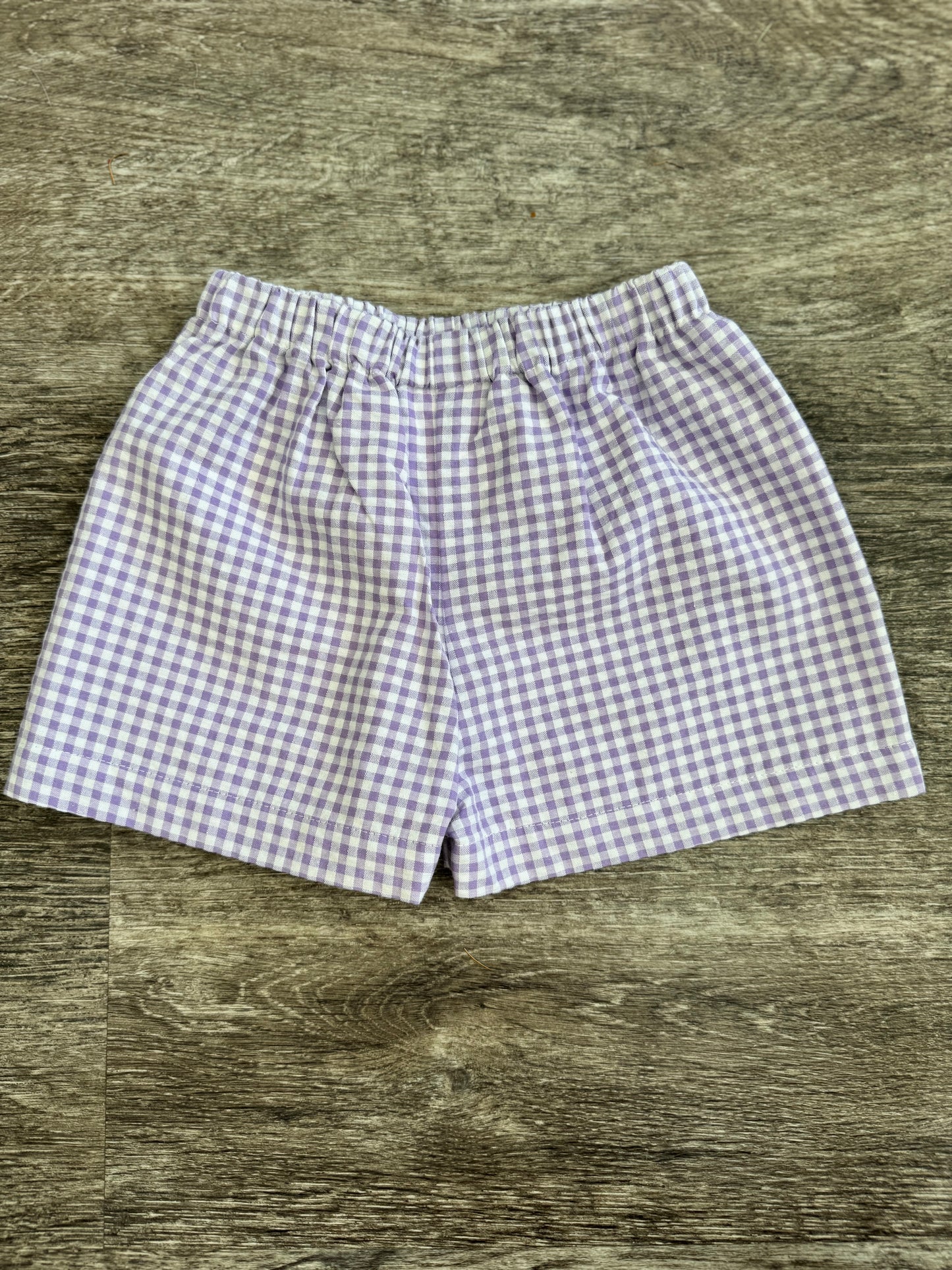 Bennett Boy Short- Purple Gingham