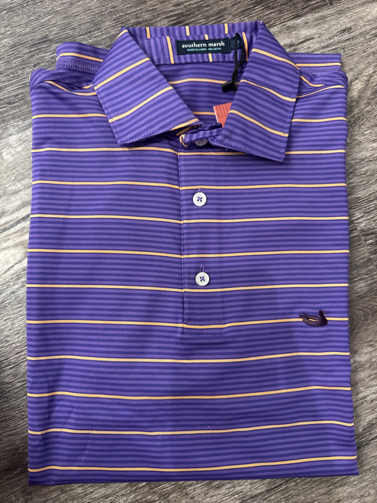 GridIron Performance Polo- Purple/Yellow