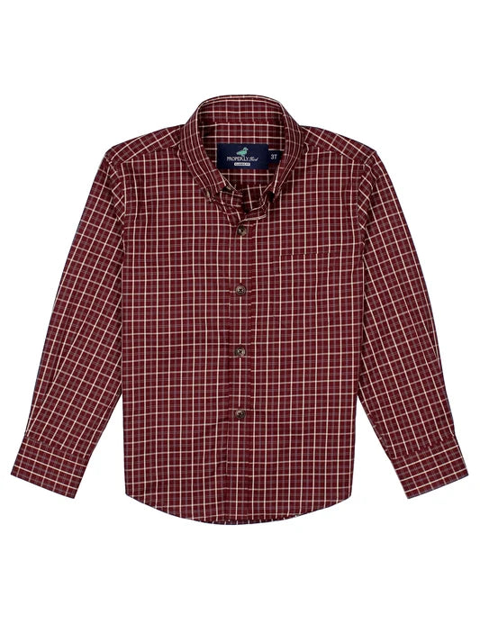 Boys Sportshirt- Beetroot