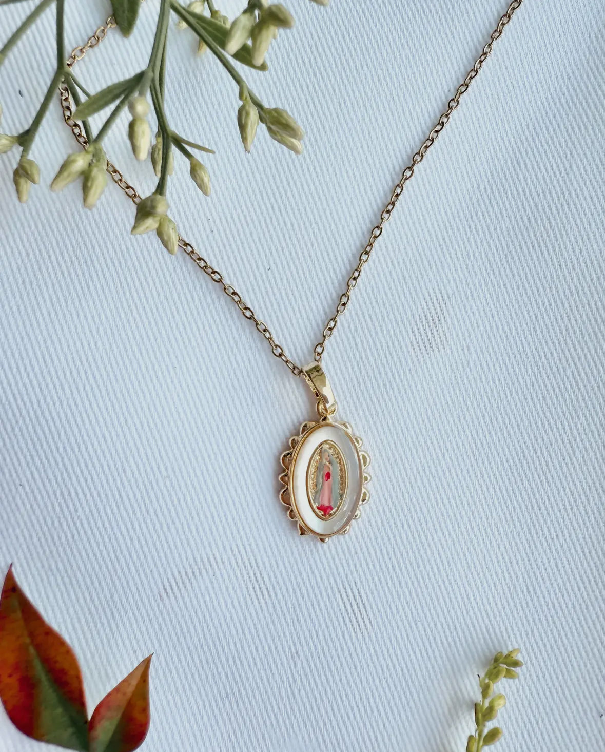 Dainty Our Lady of Guadeloupe Necklace