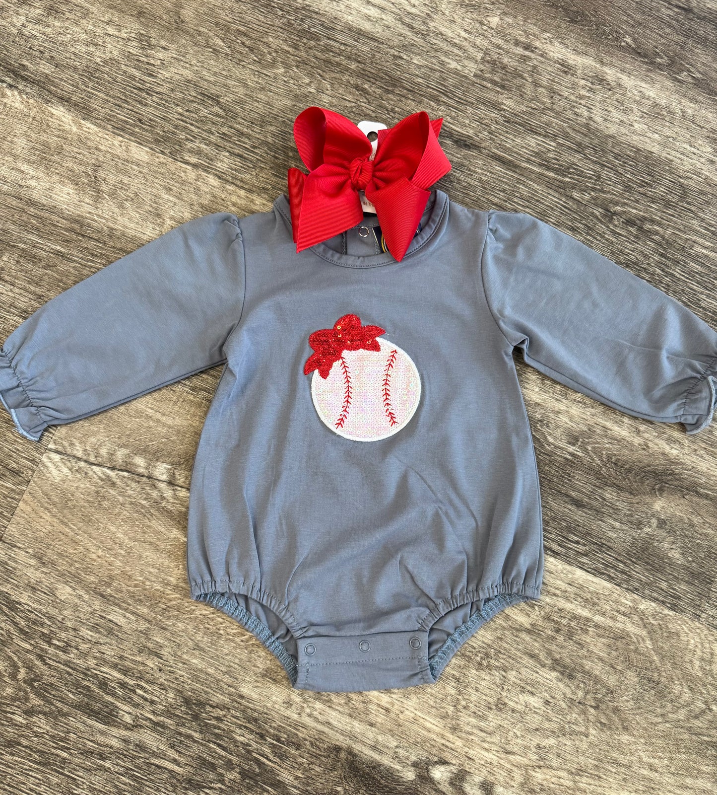 Girls Sequin Baseball Bubble