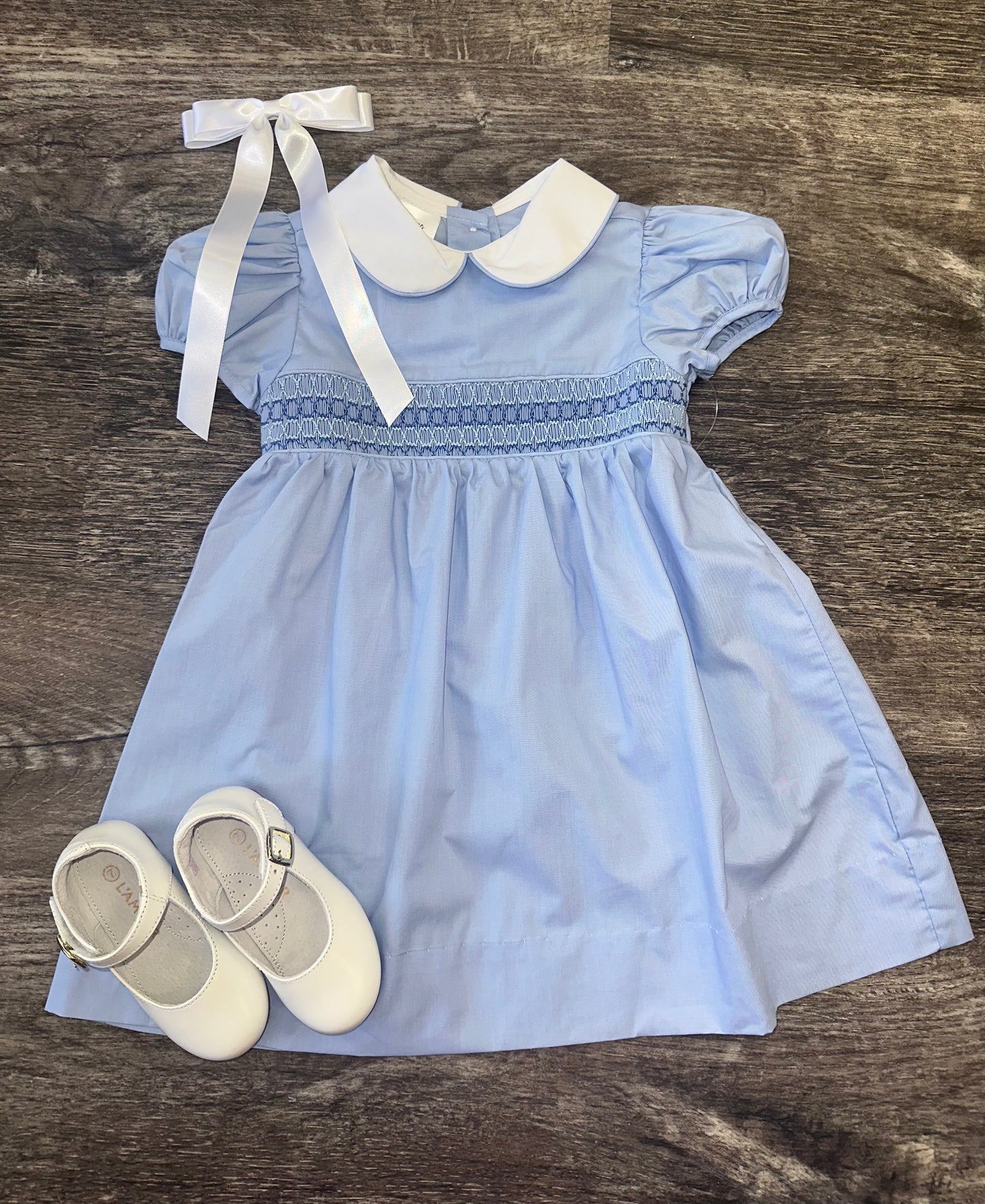 Light Blue and Navy Dress