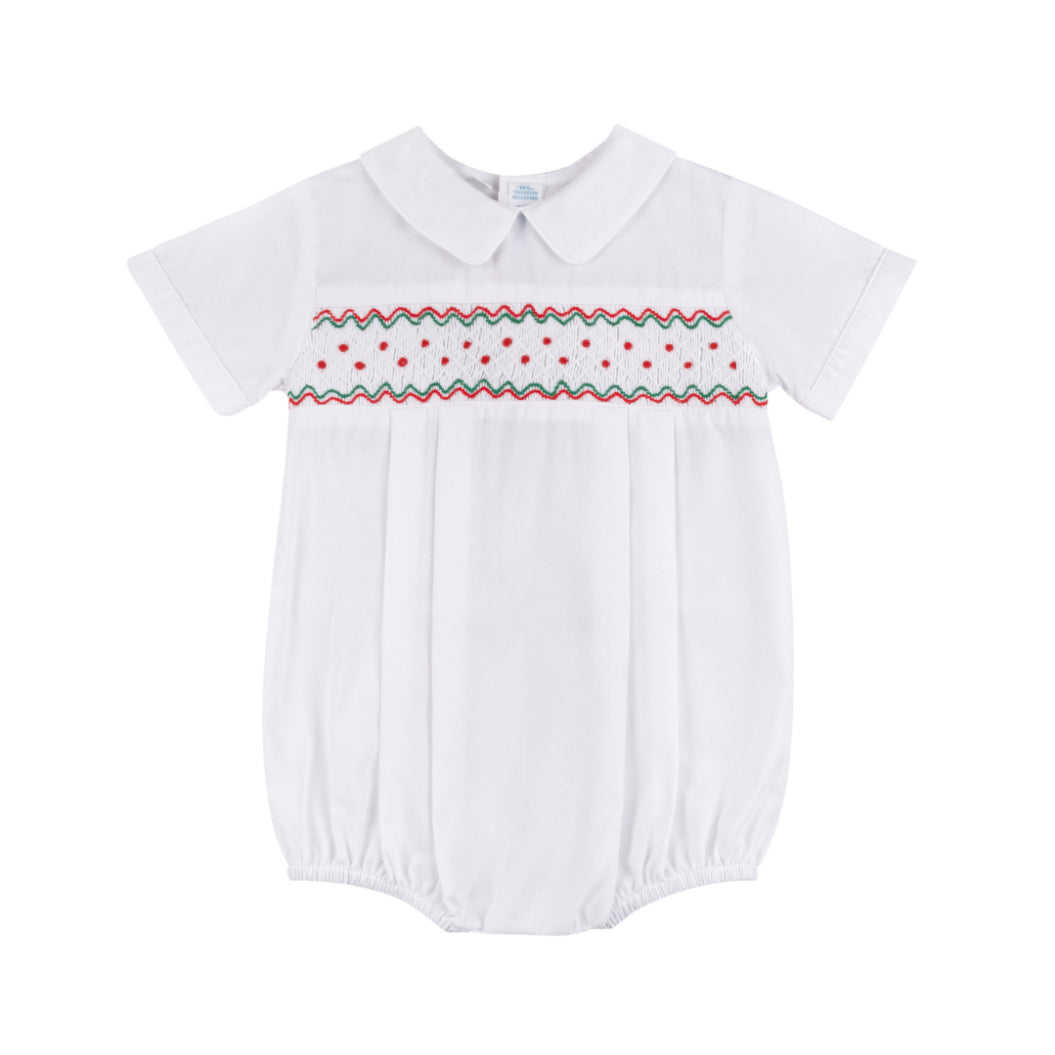 Holiday Wave Smocked Romper