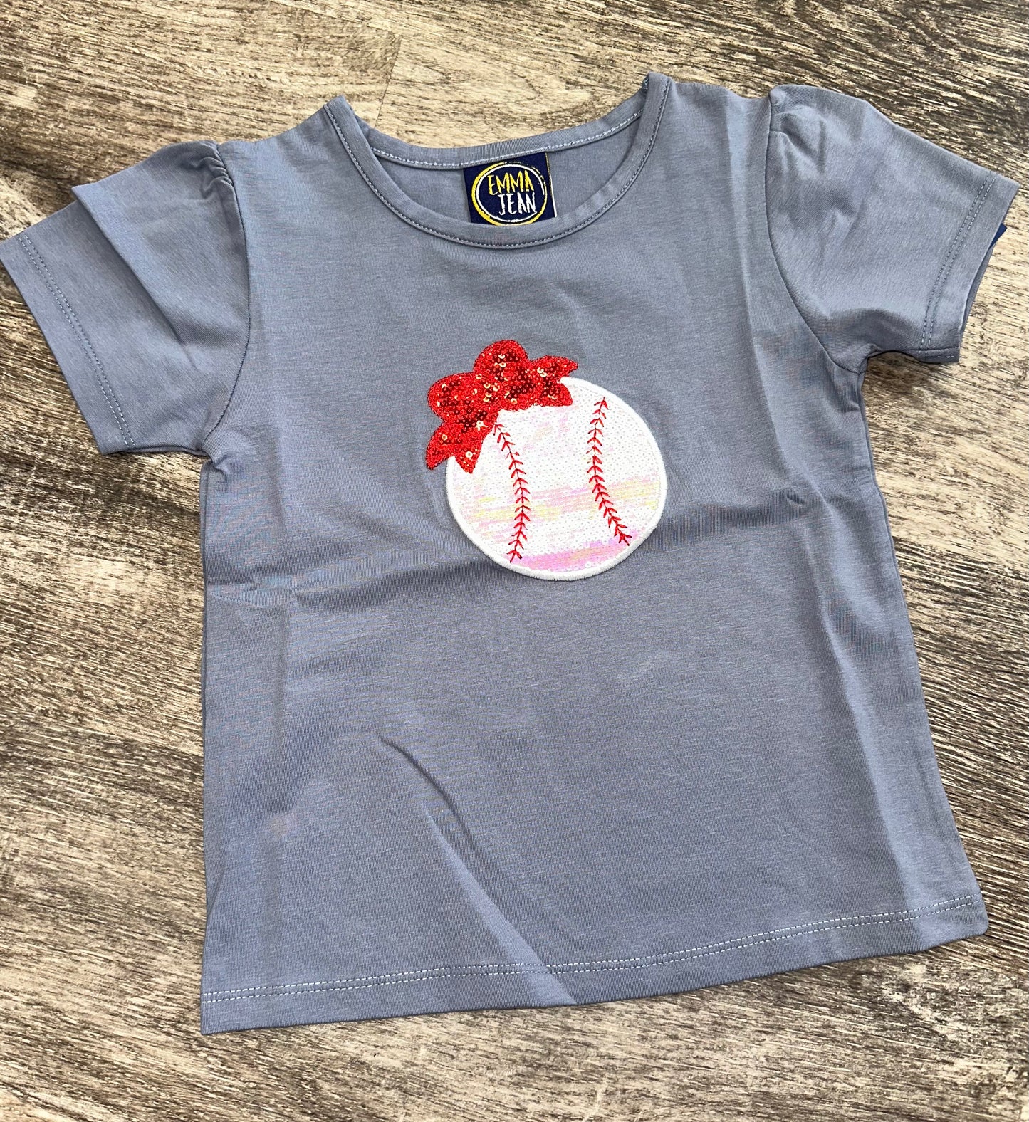 Girls Sequin Baseball Tee