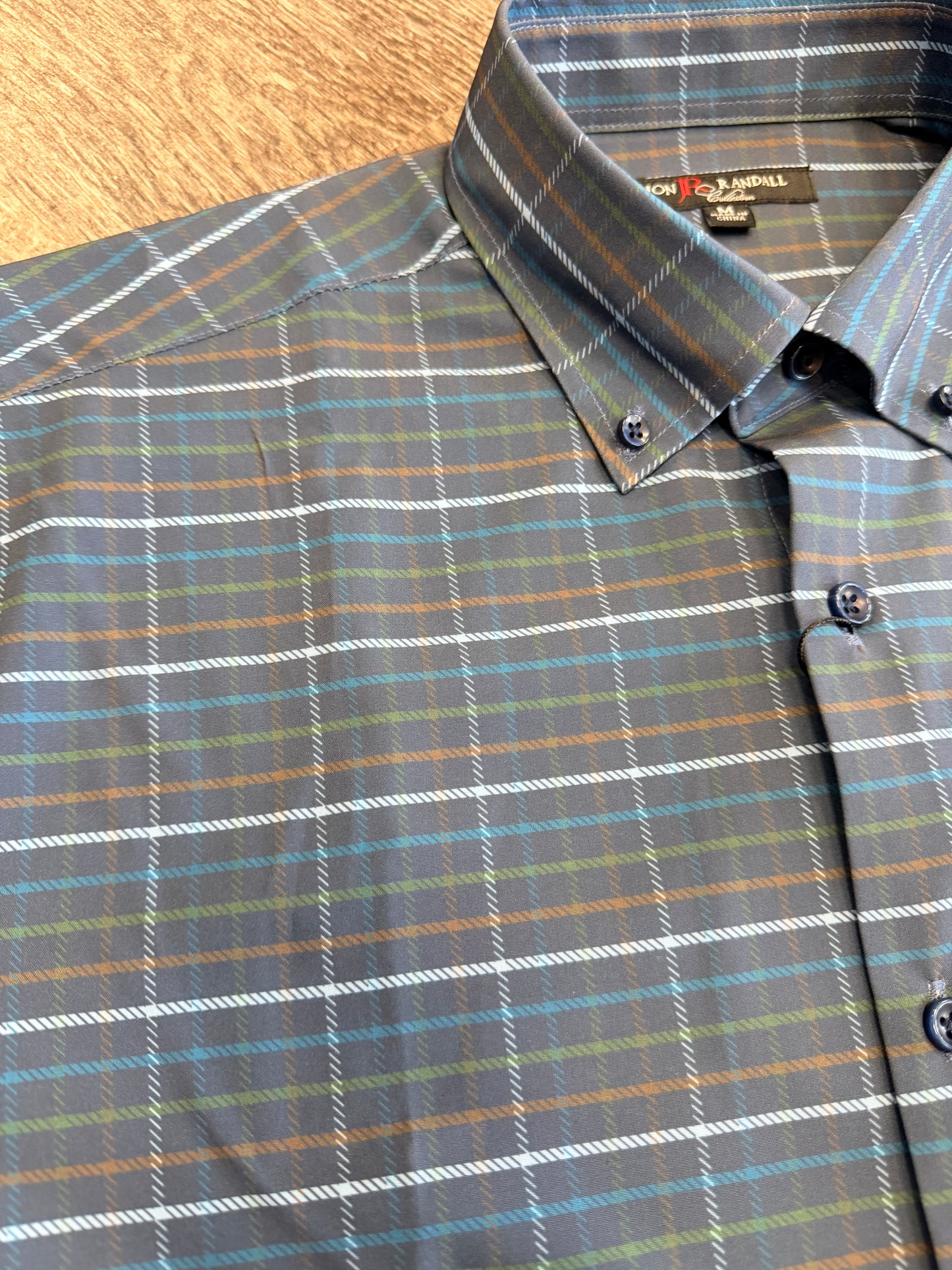 Navy/Teal Check Long Sleeve