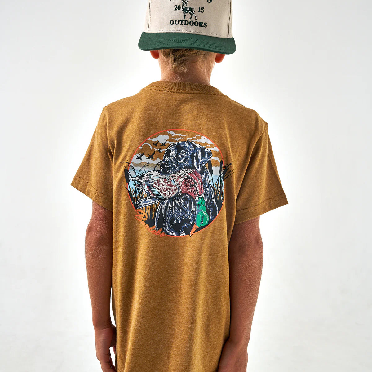 Youth Duck Dog Short Sleeve- Light Brown