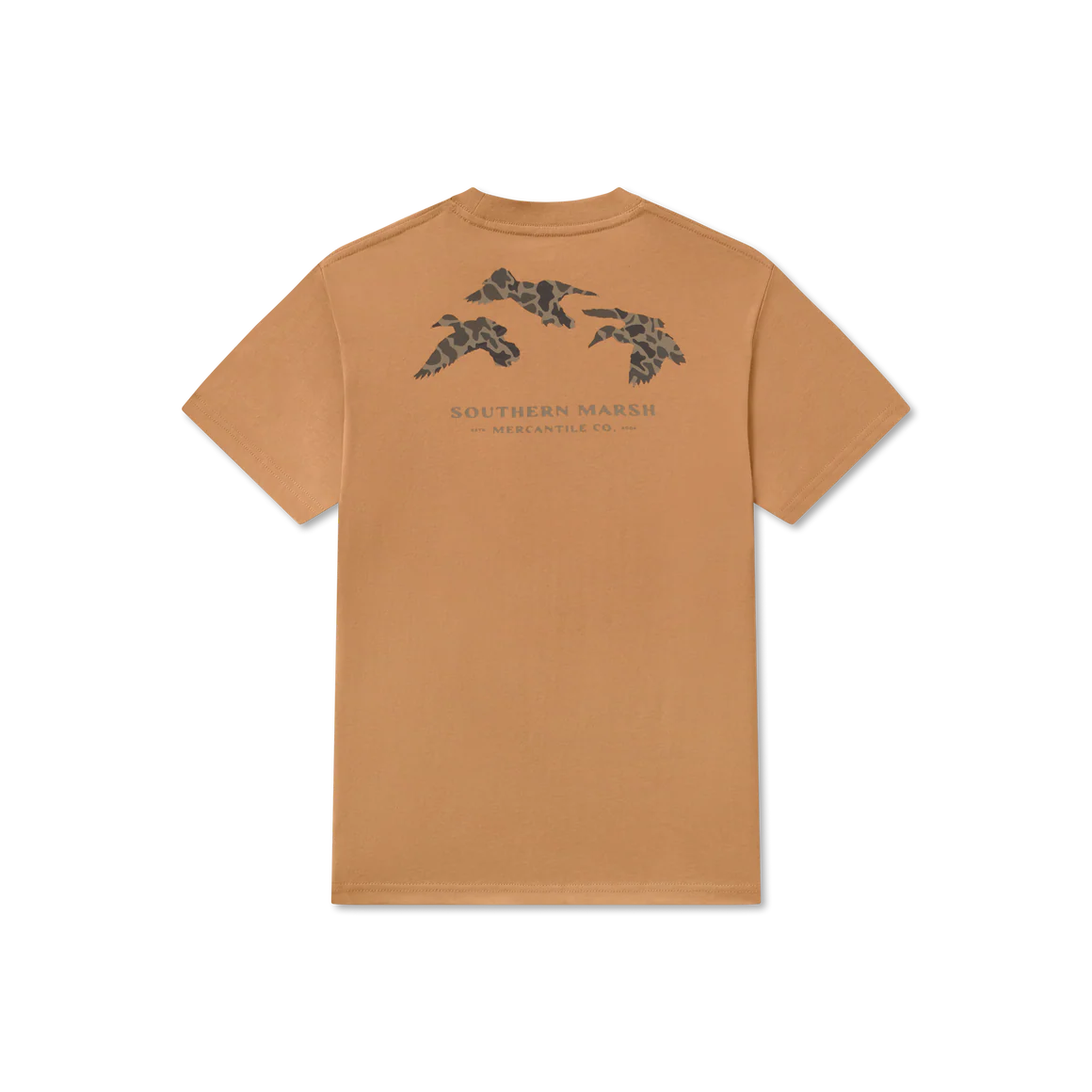 Youth Camo Flying Ducks Tee- Camel