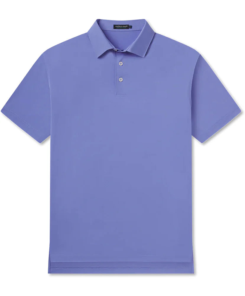 Galway Grid Polo- Mountain Purple