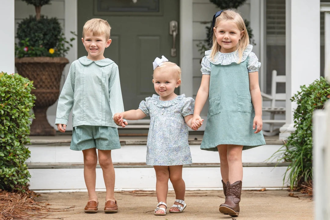 Tyler Teal Briar Check Short Set
