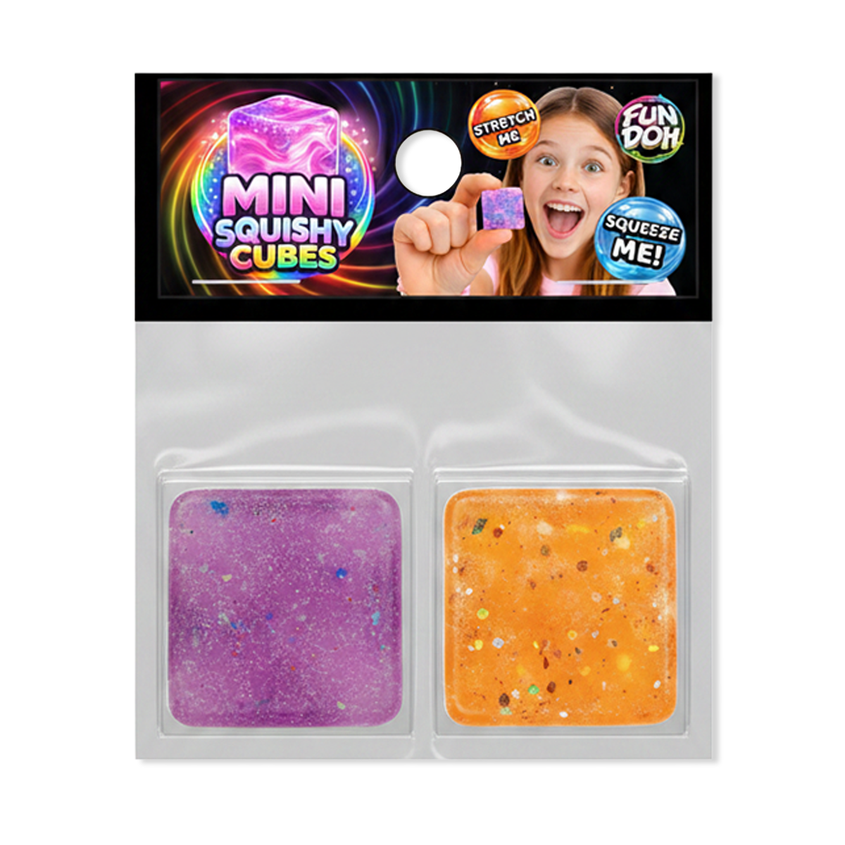 Fun Doh Mini 2Pack Squishy Cube