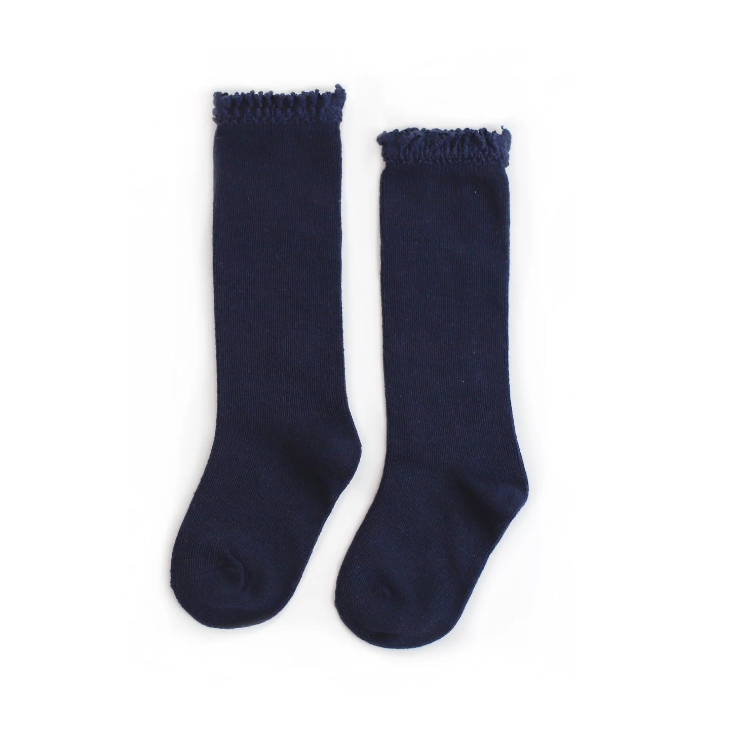 Lace Top Knee High- Navy