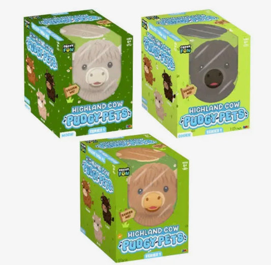 PREORDER                          Authentic SmushMart Crazy Highland Cow Pudgy Pet S1