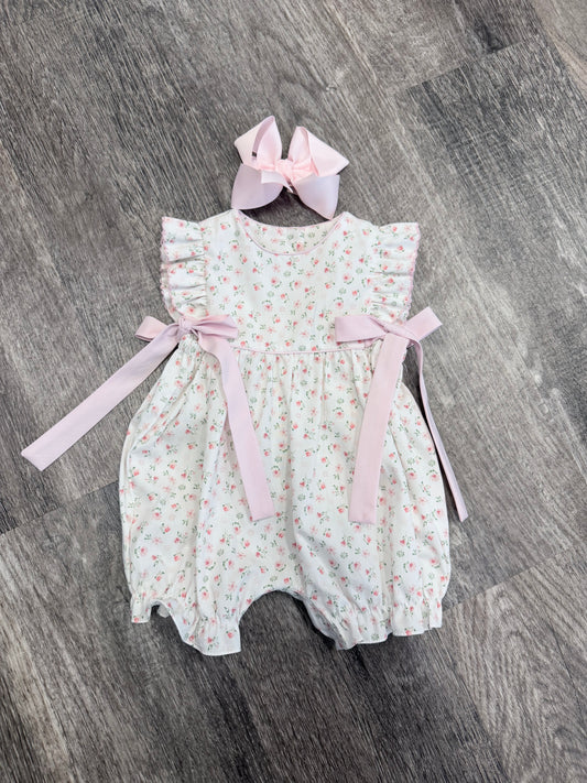 Caroline Pink Floral Romper