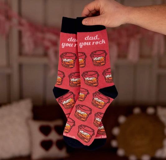 Dad You Rock Bourbon Socks