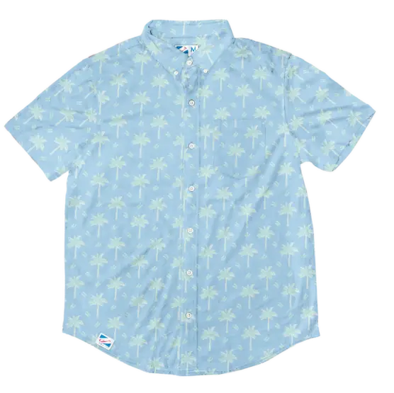 Pastel Palms- Rayon Stretch Shirt