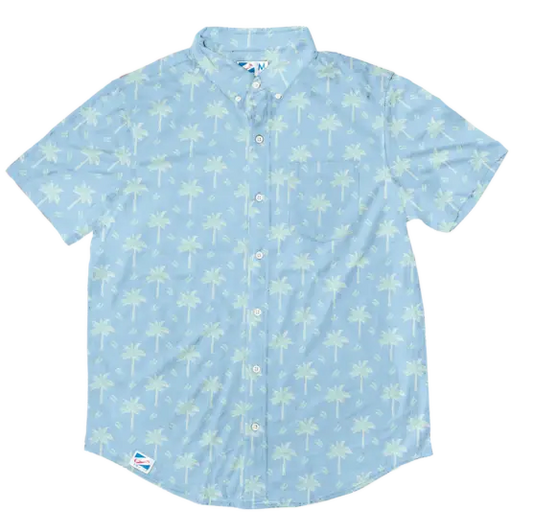 Pastel Palms- Rayon Stretch Shirt