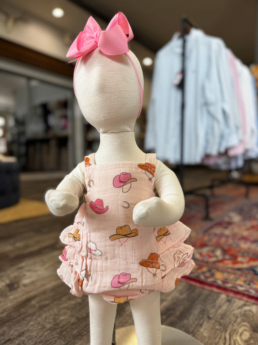 Muslin Sunsuit- Western Pink