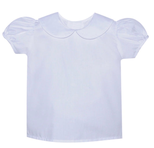 White Piped Blouse