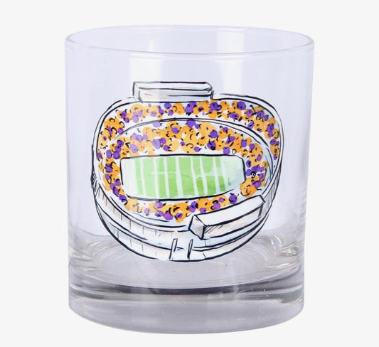 LSU Stadium Rocks Glass