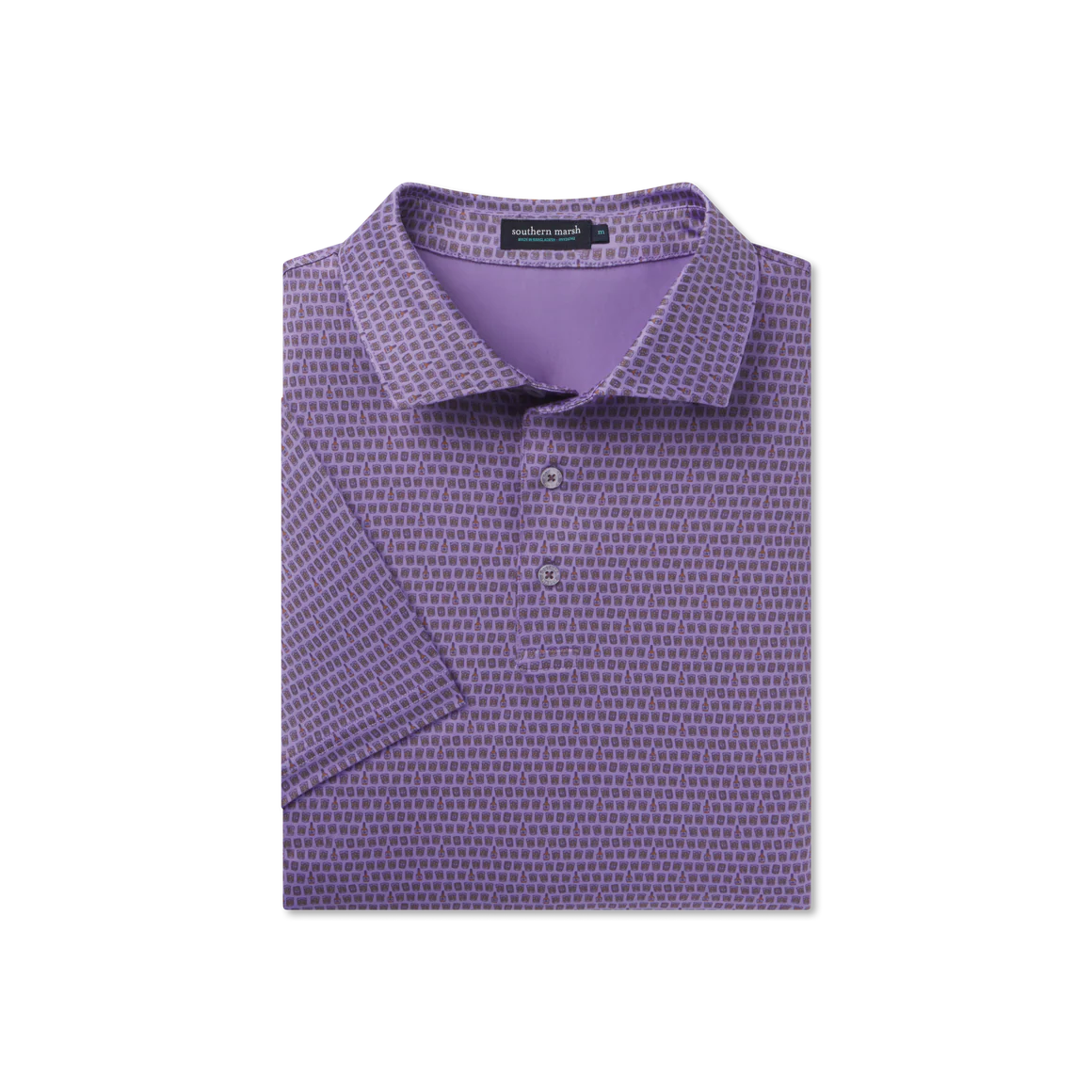 Flyline Bourbon Performance Polo- Wharf Purple