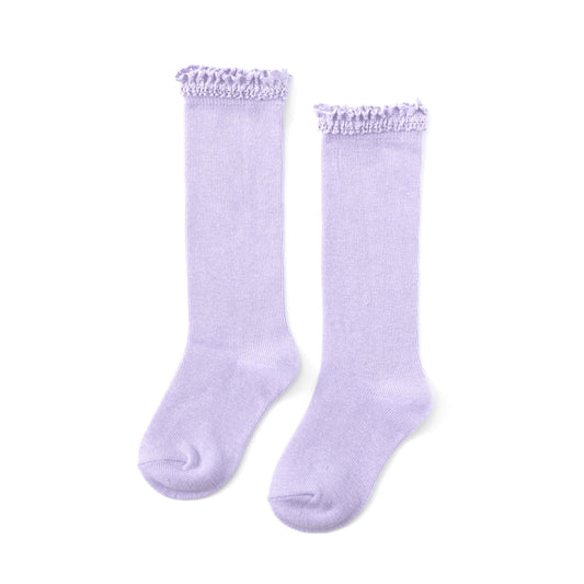 Lace Top Knee High- Lavender