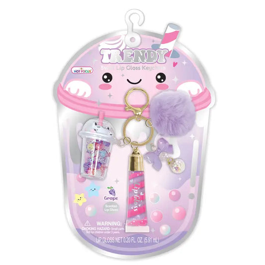 Trendy Lip Gloss w/ Keychain, Boba
