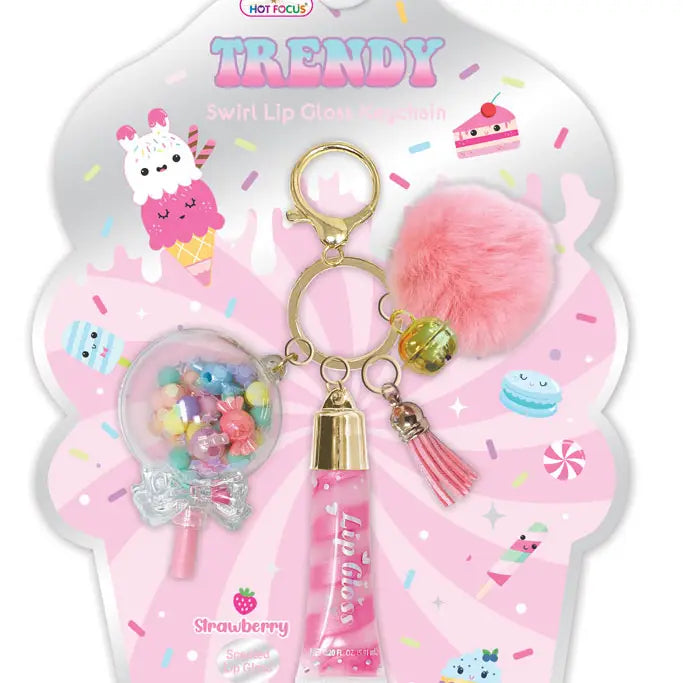 Trendy Lip Gloss w/ Keychain, Sweets