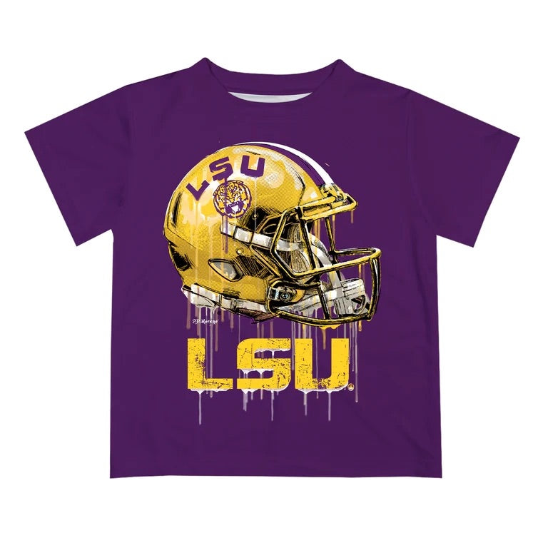 LSU Football Drip Tee