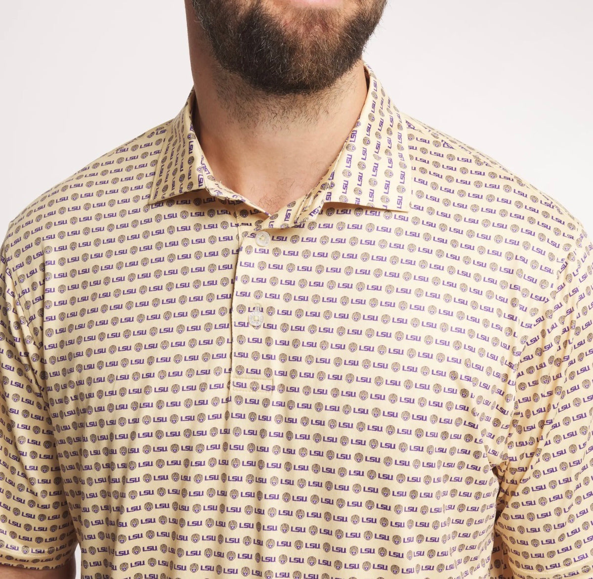 LSU Collegiate Performance Polo- Golden