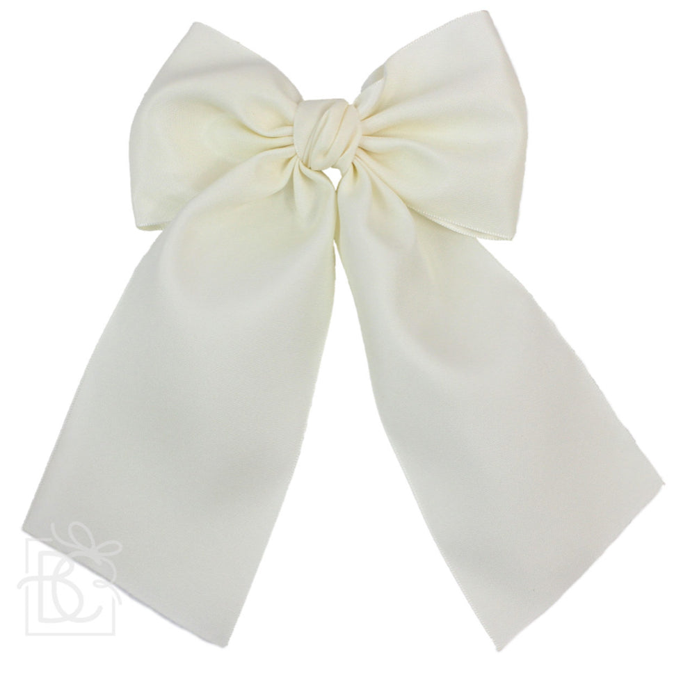 Antique White Satin Bow