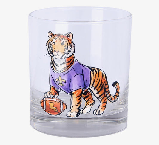 LSU Tiger Rocks Glass
