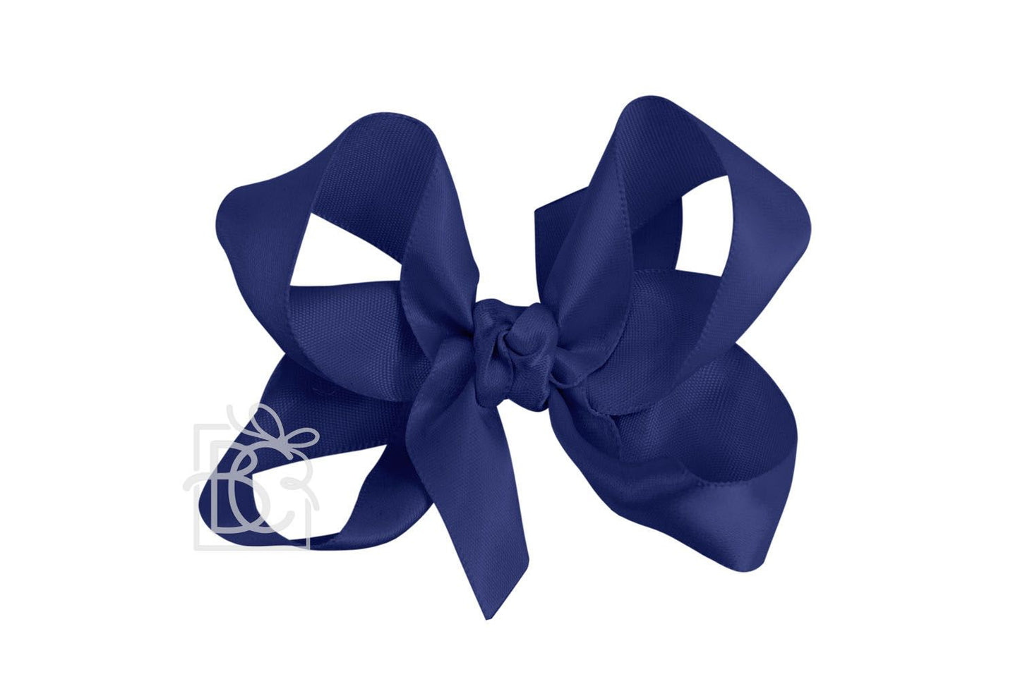 Navy Satin Bow