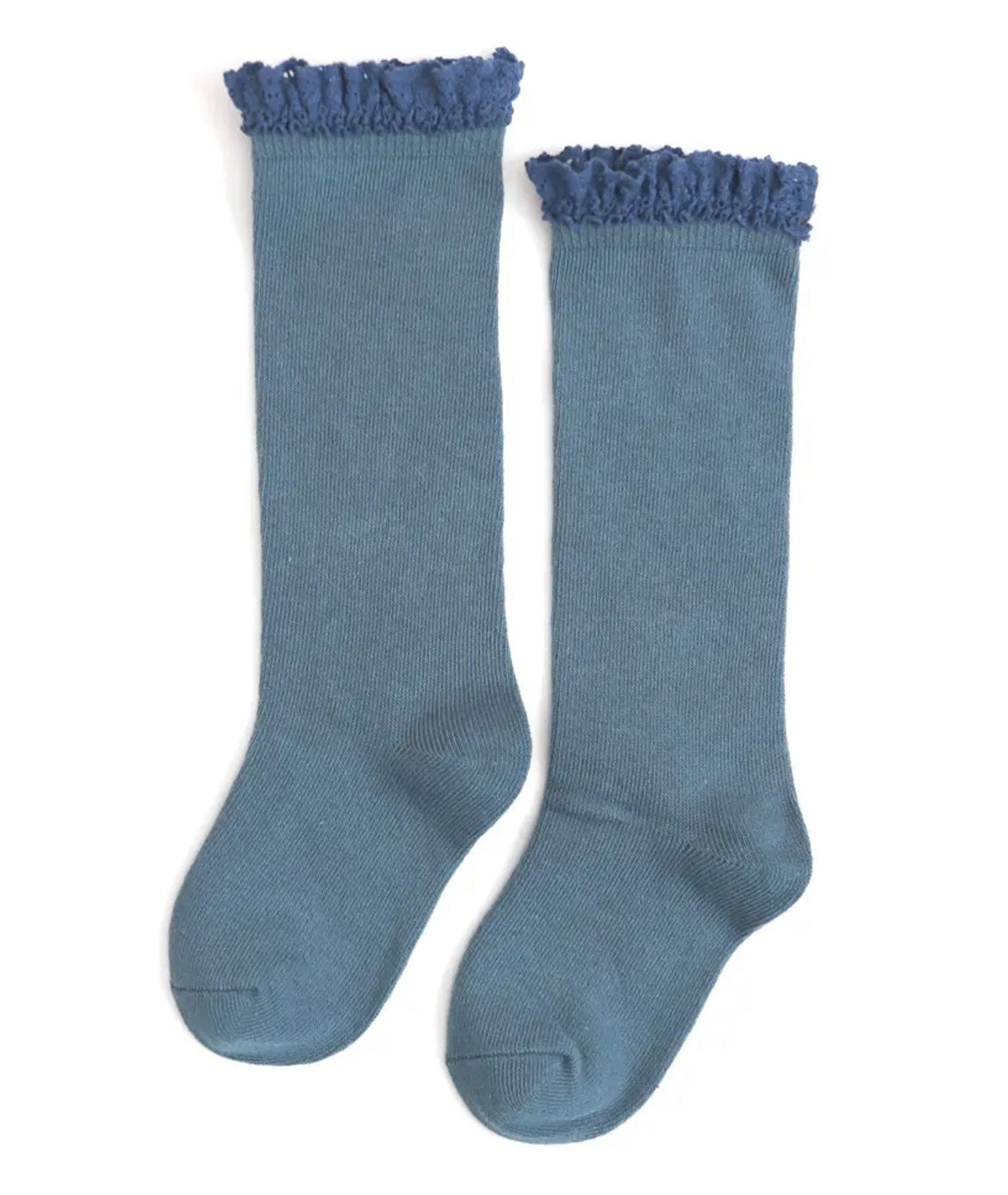 Lace Top Knee High- Denim