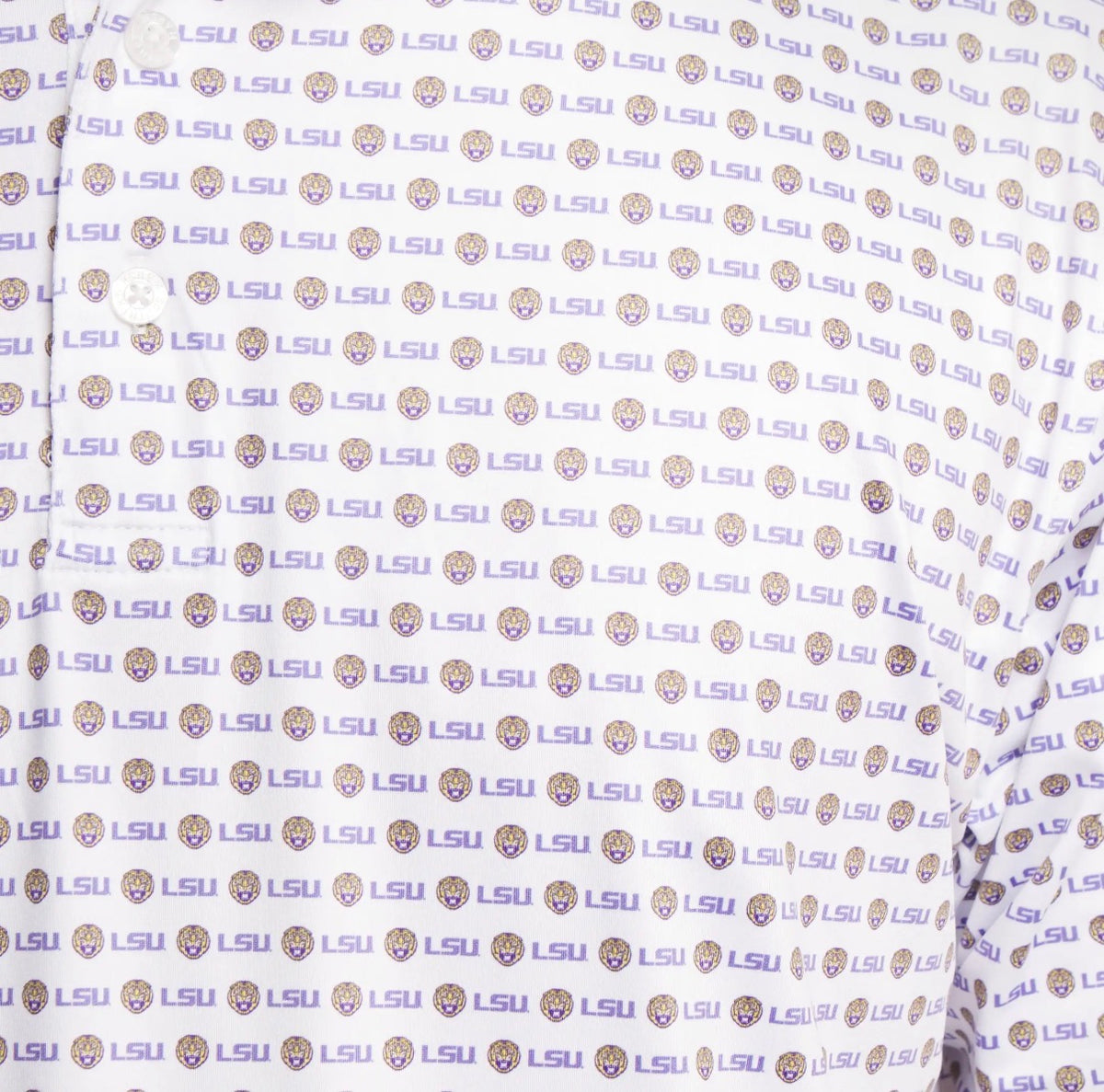 LSU Collegiate Performance Polo- White