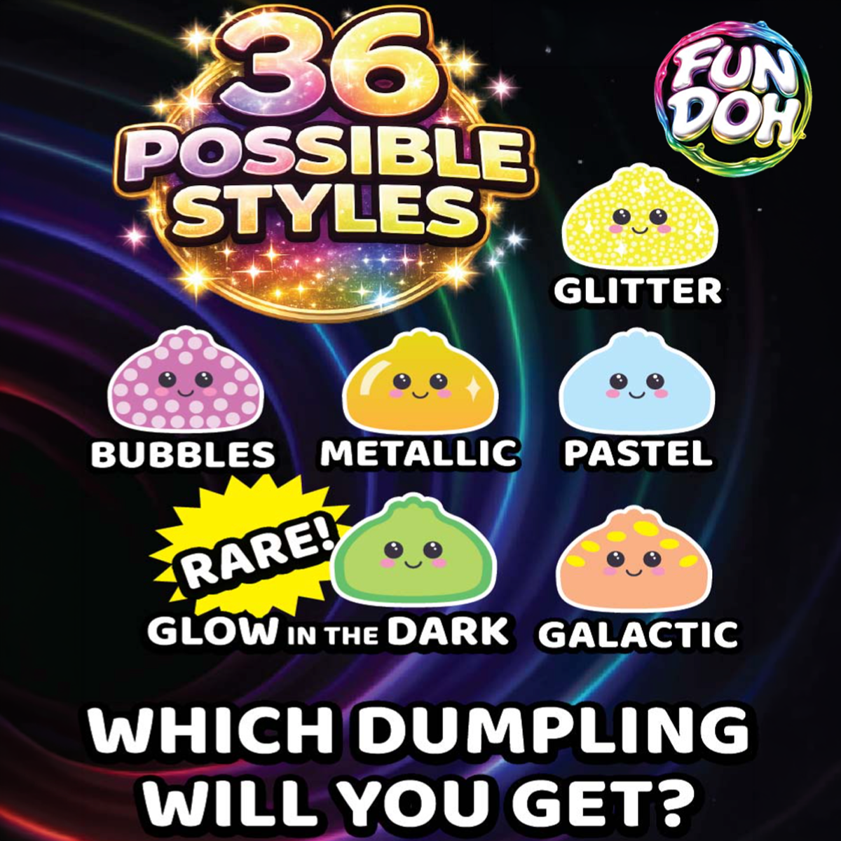 Fun Doh Mystery Dumpling Squishies - Ultra Rare Collection S1