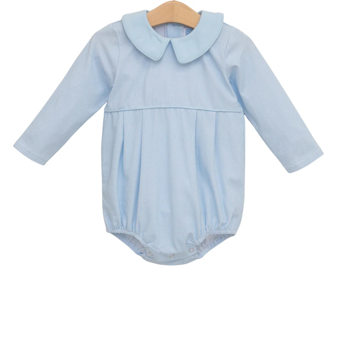 Archie Lt Blue Microgingham Bubble