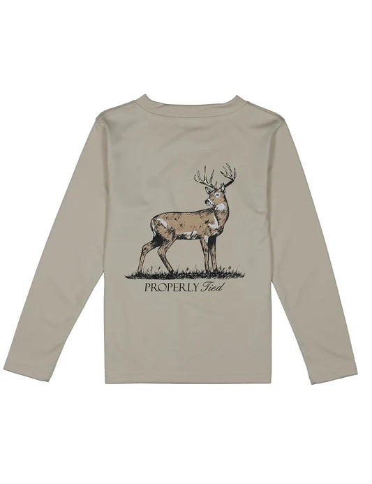 Youth Performance Tee LS Whitetail