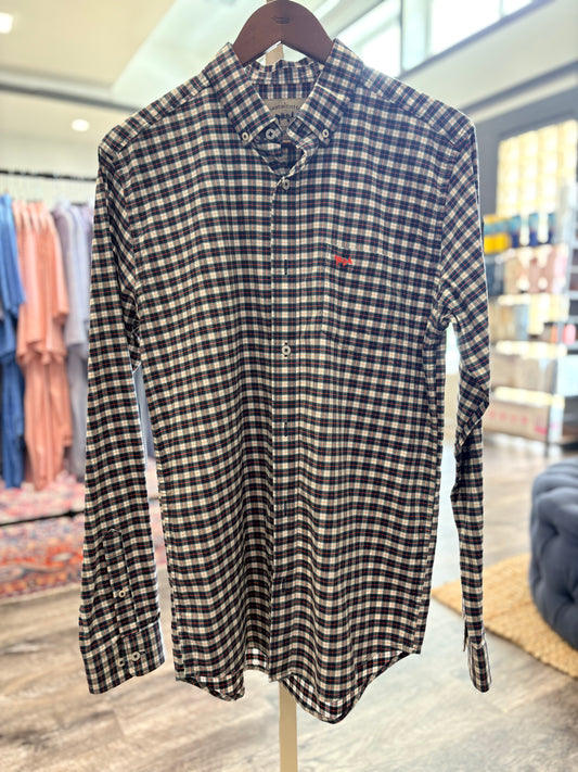 Tartan Plaid Button Down - Navy & Red