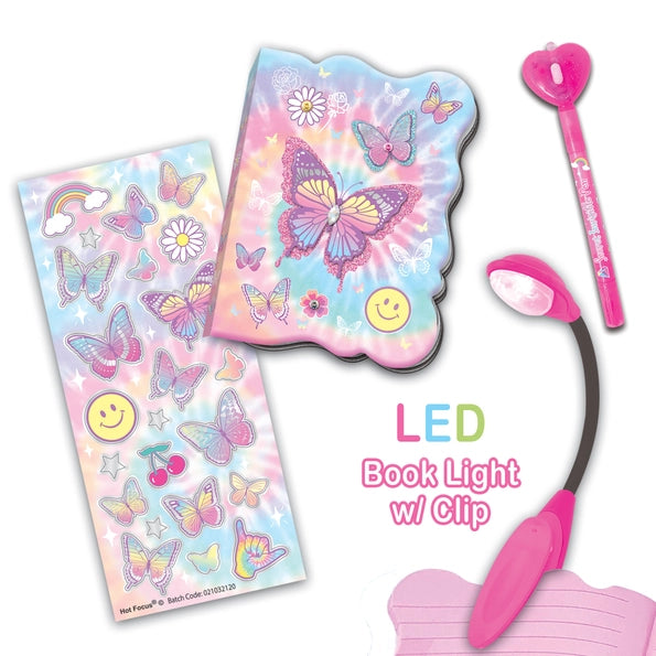 Girl's Secret Journal Fun, Tie Dye Butterfly