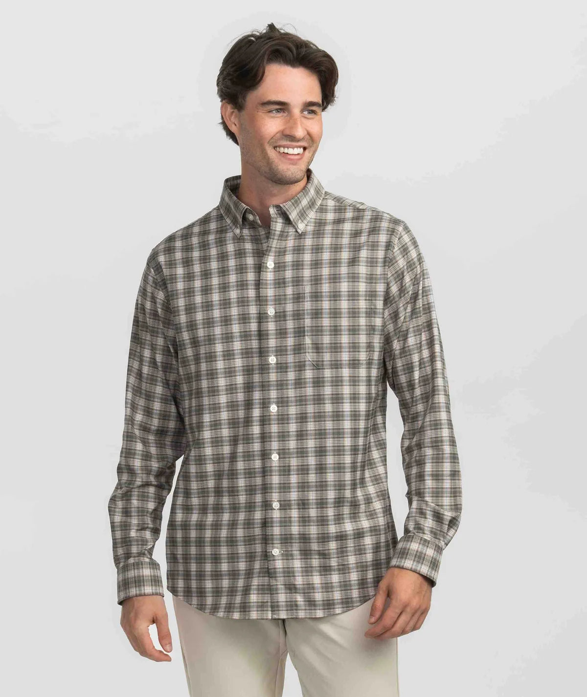 Edmonton Deep Forest Plaid Button Down