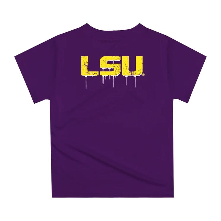 LSU Football Drip Tee