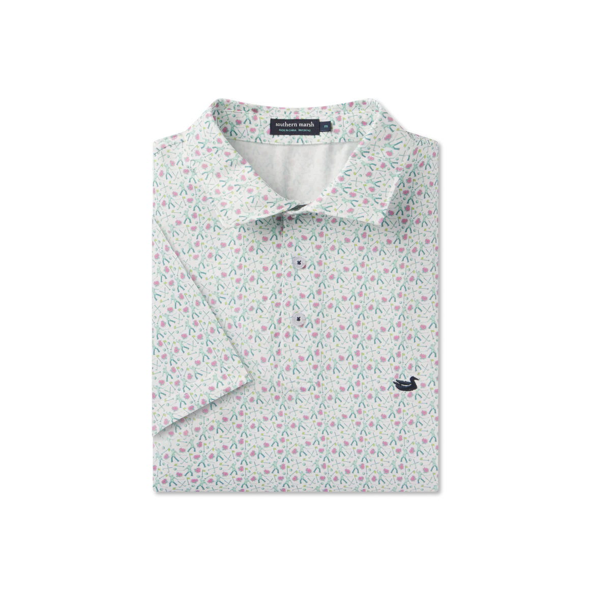Flyline Performance Polo- Sunday Success White