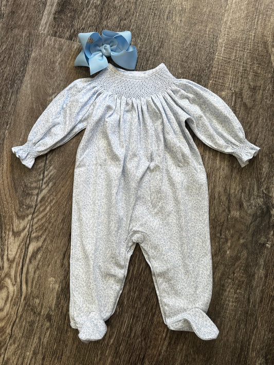 Ivy Floral Hand Smocked Bishop Footie