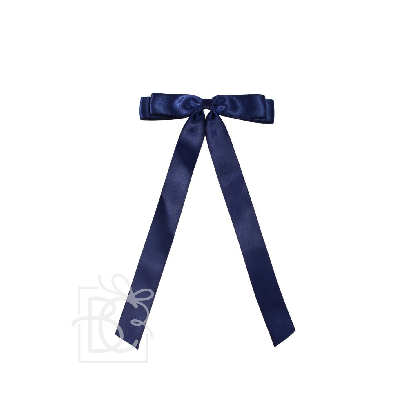 Navy Satin Bow